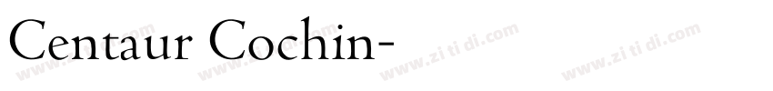 Centaur Cochin字体转换
